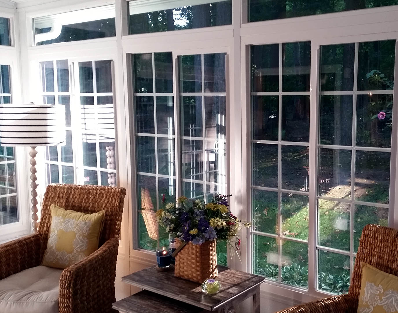 Sunroom with Wicker Chairs