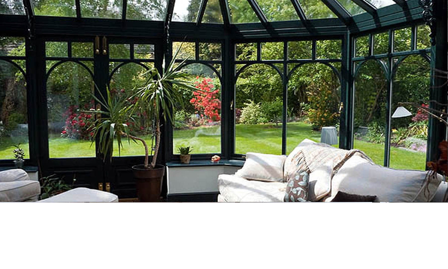 Glass Room with Dining Room Table