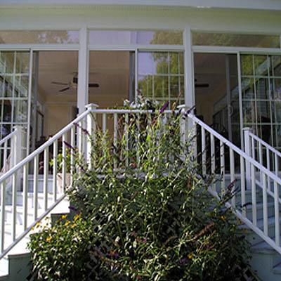 Sunroom with stairs