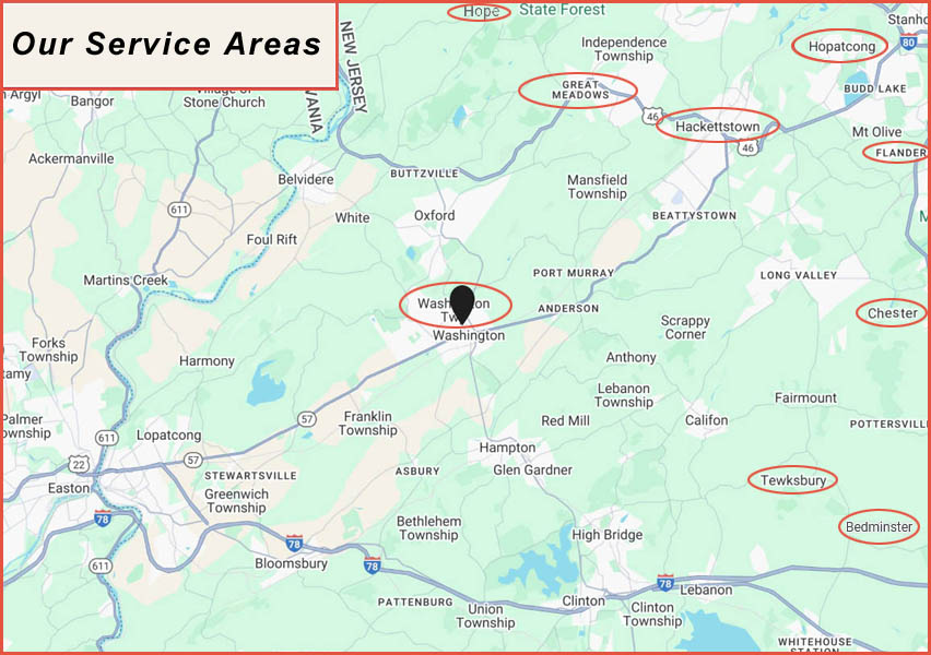 East Coast Sunroom service area map